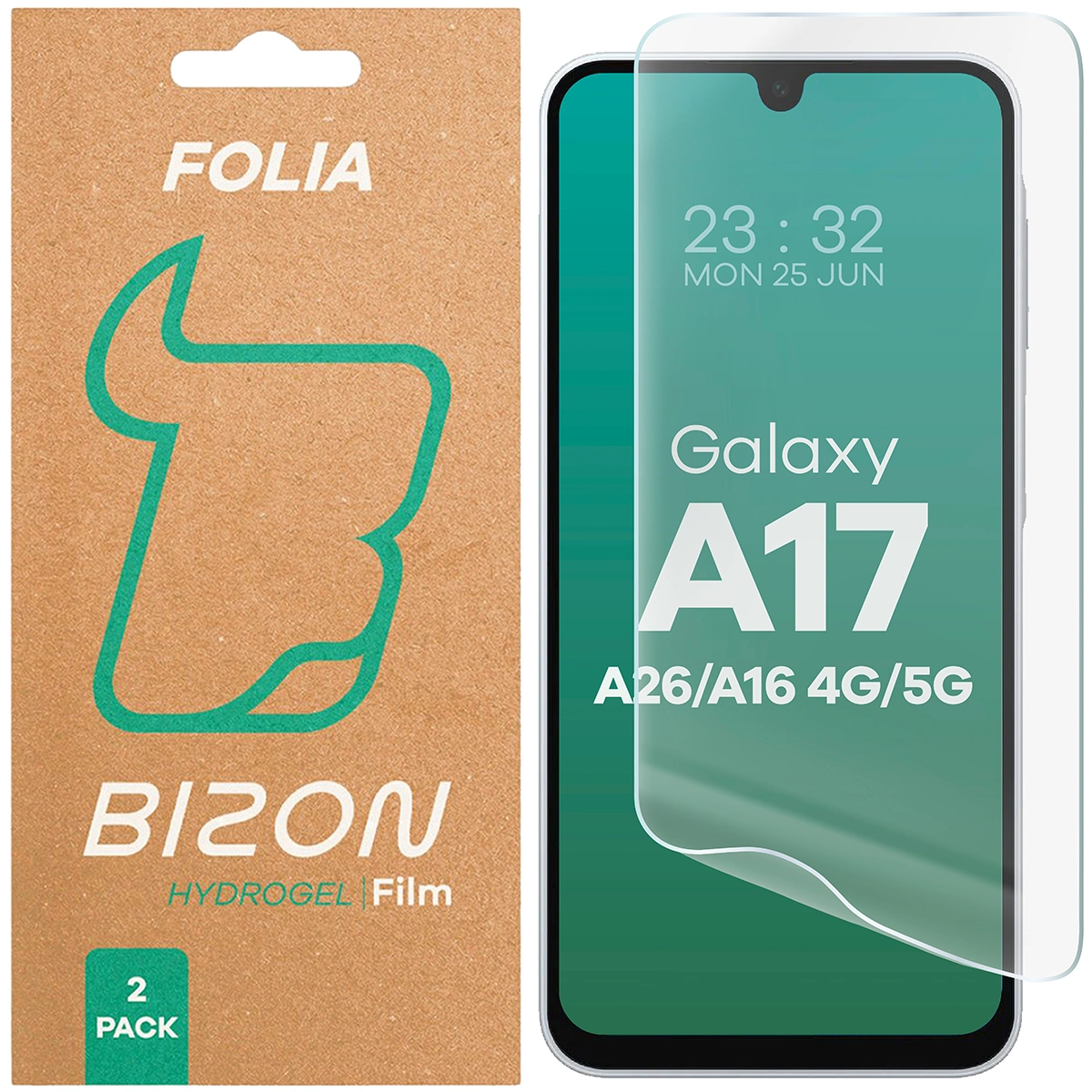 Folia hydrożelowa na ekran Bizon Film Hydrogel Front Duo do Galaxy A16 4G/5G / A17 5G / A26 5G, 2 sztuki